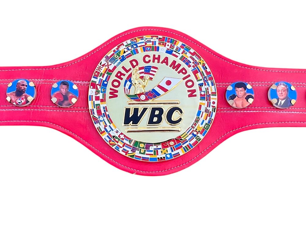 3820 WBC Red Championship Boxing Belt 3D Replica Adult Titles